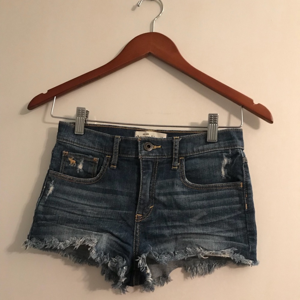 High waisted jeans shorts